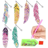 Meoiruery Lesezeichen mit Diamantmalerei für Kinder und Erwachsene, Spielzeug ab 6 Jahren, Geschenke für Mädchen, Adventskalender-Füllmaterial für Mädchen, Bastelideen für Kindergeburtstage