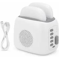 Novzep Weißes Rauschen Maschine Schlafgeräusch Gerät Bluetooth Speaker LED Nachtlicht mit Timer Weiß Tragbar