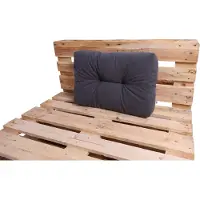 TexDeko Garden Cord Seitenkissen 60x40x20/10 cm – weicher Cordstoff 320 g/m², gesteppt, wasserabweisend & UV-beständig – Anthrazit