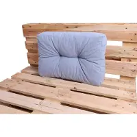 TexDeko Garden Cord Seitenkissen 60x40x20/10 cm – weicher Cordstoff 320 g/m², gesteppt, wasserabweisend & UV-beständig – Babyblau