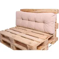 TexDeko Garden Cord Rückenkissen 120x40x20/10 cm – weicher Cordstoff 320 g/m², gesteppt, wasserabweisend & UV-beständig – Sand
