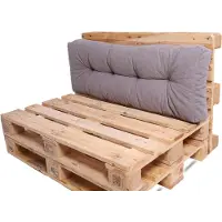 TexDeko Garden Cord Rückenkissen 120x40x20/10 cm – weicher Cordstoff 320 g/m², gesteppt, wasserabweisend & UV-beständig – Grau