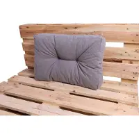 TexDeko Garden Cord Seitenkissen 60x40x20/10 cm – weicher Cordstoff 320 g/m², gesteppt, wasserabweisend & UV-beständig – Grau