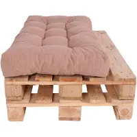 TexDeko Garden Cord Palettenkissen 120x50x18 cm – weicher Cordstoff 320 g/m², gesteppt, wasserabweisend & UV-beständig – Cappuccino