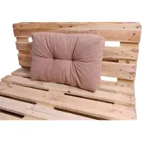 TexDeko Garden Cord Seitenkissen 60x40x20/10 cm – weicher Cordstoff 320 g/m², gesteppt, wasserabweisend & UV-beständig – Cappuccino