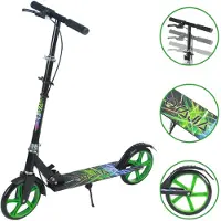 Oyajia Cityroller Tretroller Kickroller Kinderroller Erwachsene Scooter Faltbar Tret-Roller höhenverstellbarer mit Klappfunktion, mit PolyurethanRäder,