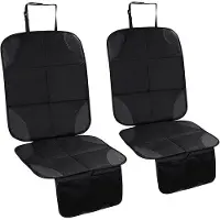OEM Set aus 2 Auto-Sitzschutzkästchen mit Aufbewahrungstaschen – wasserdicht Oxford Anti-Slip für Kinder, Babys und Haustiere, schwarz