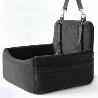 OEM Hundeauto-Stuhl - Auto-Hunde-Stuhl - Sicher unterwegs sein - Federkissen - 47 cm breit - schwarz