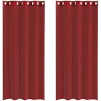 vidaXL Voile Vorhänge mit Ösen 2 Stk. Weinrot