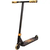 Boarddistribution NKD Stunt-Scooter der nächsten Generation, Schwarz/Gold mit T-Lenker