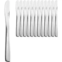 Esmeyer Tafelmesser Saskia 231-089, Wellenschliff, 20,7 cm, Edelstahl 13/0, silber poliert, 12 Stück
