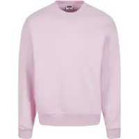 Urban Classics bequemes Herren Sweatshirt Rippbündchen 330 g/m² mit Baumwolle Rosa