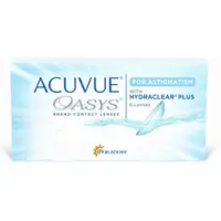 Johnson & Johnson Oasys for Astigmatism (6er Packung) 14-Tageslinsen (-1 dpt, Zyl. -2.25, Achse 130 & BC 8.6) mit UV-Schutz für trockenere Augen