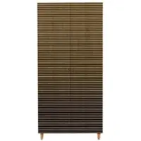 Dmora Kleiderschrank 2 Türen Dfrollan, Schlafzimmermöbel, Schrank, Garderobe, 90x52h192 cm, Eiche