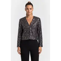 ARKET Dusty Sequin Jacket Grey Größe: 36 | Blazer Outlet | Damen | Grau