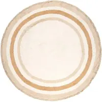 Little Olly Waschbarer Kinderteppich Rund | Milo Beige | Ø 80cm | Beige | Rund