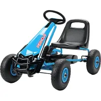 AIYAPLAY Gokart Tretauto mit Handbremse verstellbar Sitz Vor- und Rückwärtsgang
