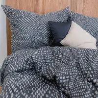 Fleuresse Interlock Jersey Bettwäsche modern elegance J Drops anthrazit 135x200 cm + 80x80 cm