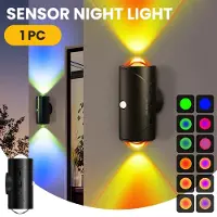 StarTech.com Nachtlicht - LED-Lampe - 1er-Pack - USB - Bewegungssensor - Magnetisch - 8 Lichtmodi - Schwarz