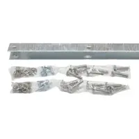 Hadra Zaunanschluss-Set, 2 U-Profil Leisten + Schrauben, für Zaunhöhe 2030 mm - silberfarben