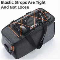 StarTech.com Fahrrad Gepäckträgertasche - 6L Heck-Tasche - Wasserdicht - Multifunktionale Gepäcktasche - Reflektierende Streifen - Mit Deckel - Schwarz Grau