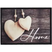 Modern Living Fußmatte Home Love Wood in Braun/Beige ca. 50x70cm