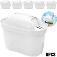StarTech.com Wasserfilter Kartuschen - Haushalt Küche 6 Stück - Aktivkohle - Kalkreduzierung - Universal Filter 10x7,5x5,7 cm - Weiß