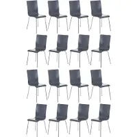 CLP 16er Set Besucherstuhl Pepe Metallgestell grau