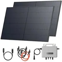 Solarway Balkonkraftwerk 1000 Watt EcoFlow 600/800W Solaranlage Steckerfertig Komplettset Ziegeldach Halterung