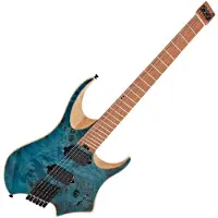 G4M 529 Headless Electric Guitar Trans Blue