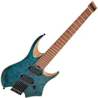G4M 529 7-saitige Headless-E-Gitarre Trans Blue