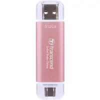 Transcend ESD310, 512 GB, USB Typ-A auf USB Typ-C, 3.2 Gen 2 (3.1 Gen 2), 10 Gbit/s, Passwortschutz, Pink