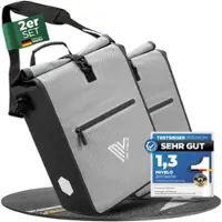 MIVELO 2in1 Fahrradtasche für Gepäckträger 25L „MAX“ - Carbon-Grau - Bestseller,Neu,oft gekauft