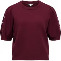 Object Damen Pullover & Cardigans Objyuki S/s Re Knit Pullover - Bordeaux - Größe M