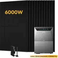 Anker SOLIX Solarbank 4 E5000 Pro, mit 12 x 500 Bifaziale Solarmodule, by Powerness - 10kWh / 1x Smart Meter Gen 2 / Selbstabholung