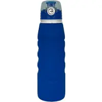RIVA PURA - Faltbare Trinkwasserfilterflasche blau, 1 Liter für Outdoor und Reise