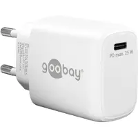 Goobay 25 W USB-C PD GaN Schnellladegerät weiß