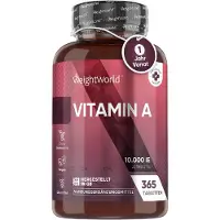 WeightWorld Nahrungsergänzungsmittel , Vitamin A, 365 Tabletten