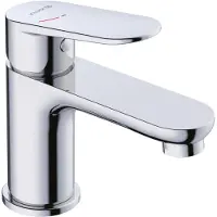 Kludi -X1 Waschtischarmatur Chrom, wassersparender Wasserhahn Bad Größe S, Auslau