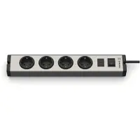 Ehmann 0601x0g052031 Multilader Steckdosenleiste, Aluminium, 4-Fach + 1x USB-C 1