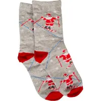 Ciocca Damensocke, niedrige Socke mit Weihnachtsmotiv und Kugel zum Befestigen am Weihnachtsbaum CND031R, Piede 35 - 41, Poliammide 27%,Elasthan 1%,Acrilica 72%