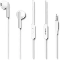 Qoltec In-Ear Headphones with Microphone | White