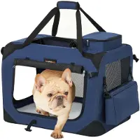Songmics Feandrea Hundebox faltbar, Transportbox Hund, S, Hundetasche, Oxford-Gewebe, Net