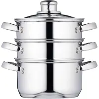 Kitchencraft Edelstahl Dreistöckiger Dampfgarer