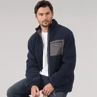 Lagooners Herren Rafferty Borg Reißverschluss Jacke Navy/Charcoal