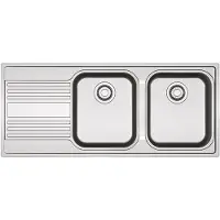 Franke RPX 621, Bündiges Waschbecken, Rechteckig, Edelstahl, Edelstahl, 2 Becken, Rechteckig