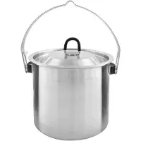 Tatonka Pot Set BC 1.4 L - Hoher Outdoor-Kochtopf aus Edelstahl mit einsetzbarer
