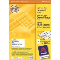 Avery Universal-Etiketten 3652-200, ultragrip, 70 x 42,3 mm, 4200 + 420 Stück