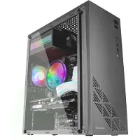 Mars Gaming MC100, PC, Schwarz, ATX, micro ATX, Mini-ITX, Gaming, Blau, Grün, Rot, 15,9 cm