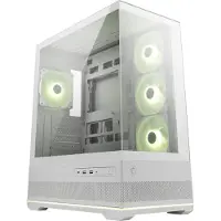 MSI MAG PANO 110R PZ WHITE, Midi Tower, PC, Weiß, ATX, micro ATX, Mini-ATX, Gehärtetes Glas, Gaming